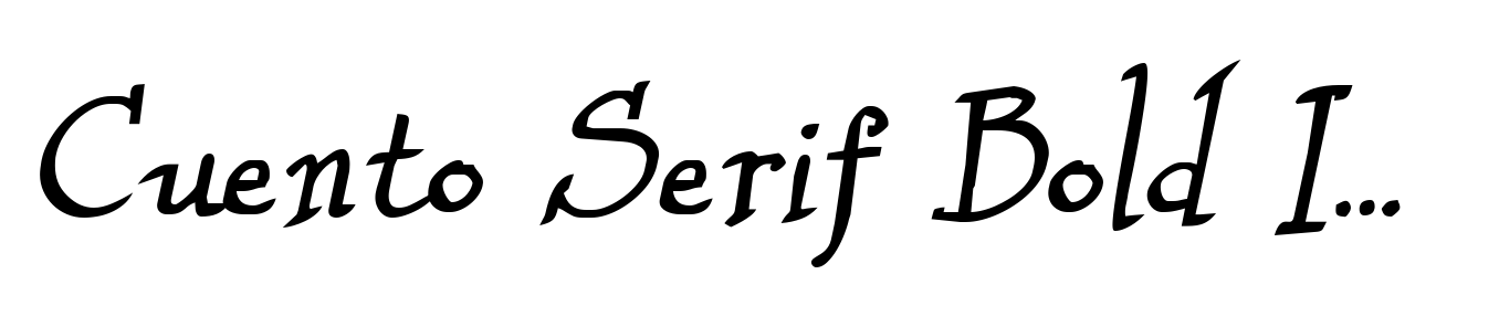 Cuento Serif Bold Italic